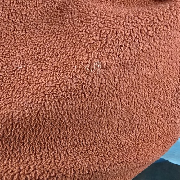 LL Bean Fleece Mens XL Orange Quarter Zip Pullover Outdoors Hiking Gorpcore - Picture 4 of 9